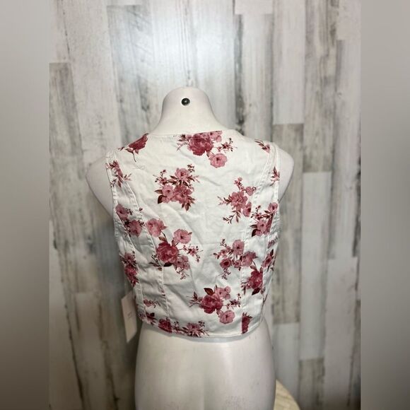 Denim floral top - Picture 4 of 6